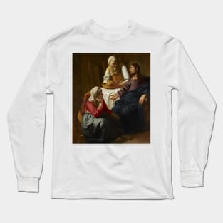 Christ in the House of Martha and Mary by Jan Vermeer Long Sleeve T-Shirt